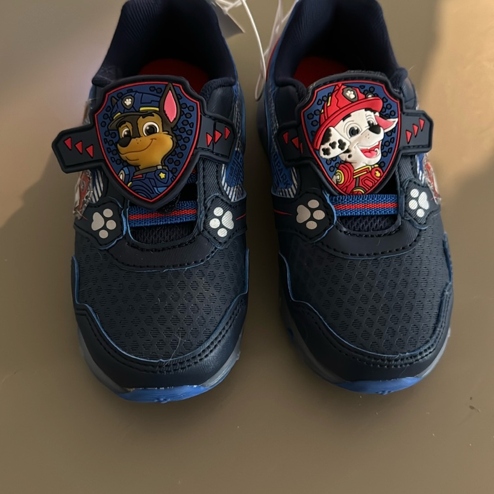 Paw patrol the movie Marshall chase light up sneakers NWT size toddler 9